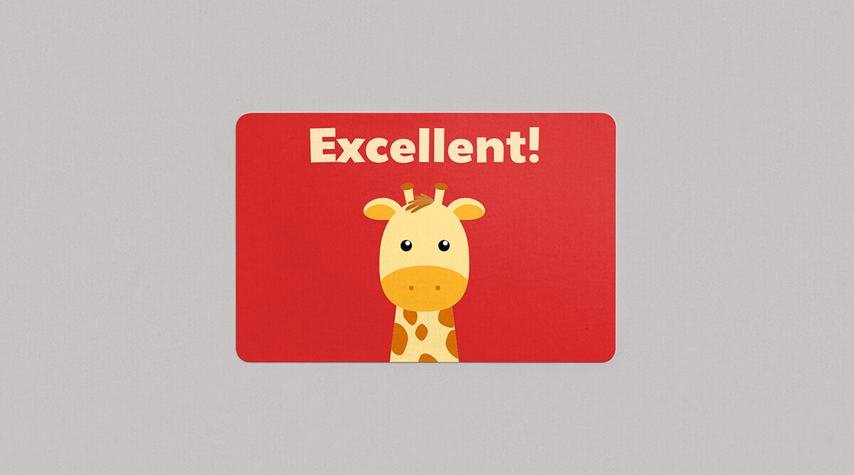 School Animal Stickers Rectangular